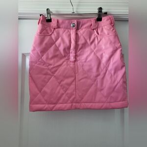 Finesse Pink Quilted Micro Mini Skirt - XS